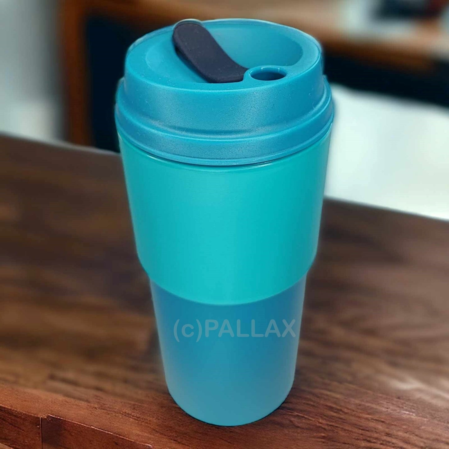 TUPPERWARE T101 ECO+ KAFFEEBECHER BLAU TÜRKIS 490 ML