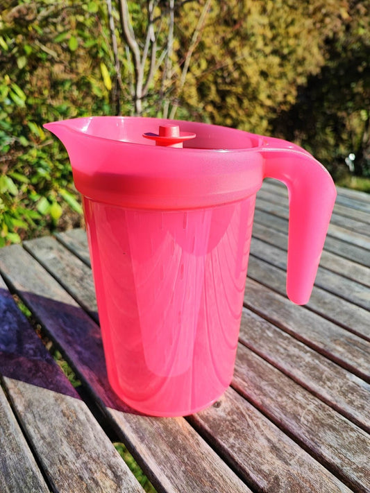 TUPPERWARE PIROSCKA SAFTKANNE 2 L ROT ALOHA PICKNICK-KANNE