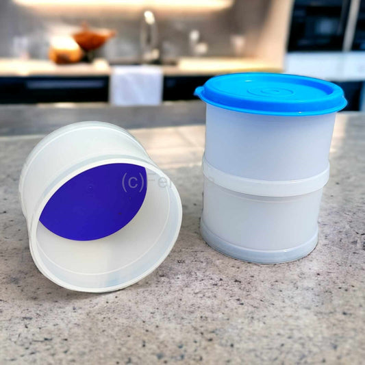 TUPPERWARE D210 STAPELEI 3x 120 ML BLAU VORSPEISEN DESSERTS