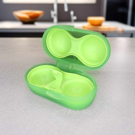 TUPPERWARE A128 ZWEI-DABEI HELLGRÜN EIERBEHÄLTER MIT SALZSTREUER FÜR UNTERWEGS