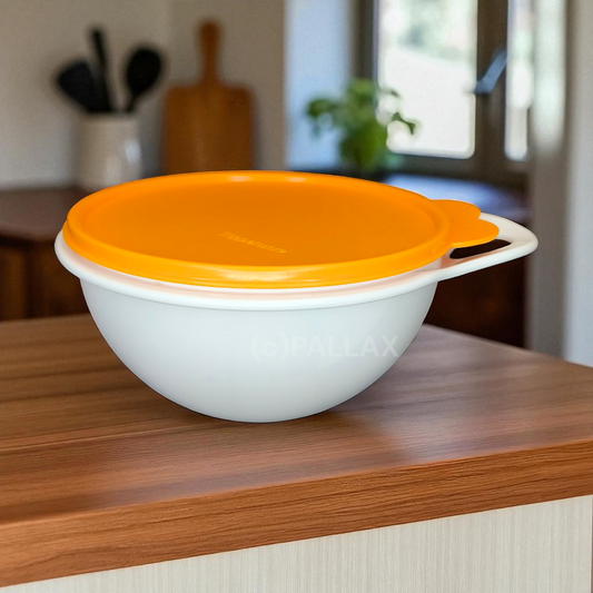 TUPPERWARE BACKSCHÜSSEL 1,4 L ORANGE WEISS SONDERMODELL