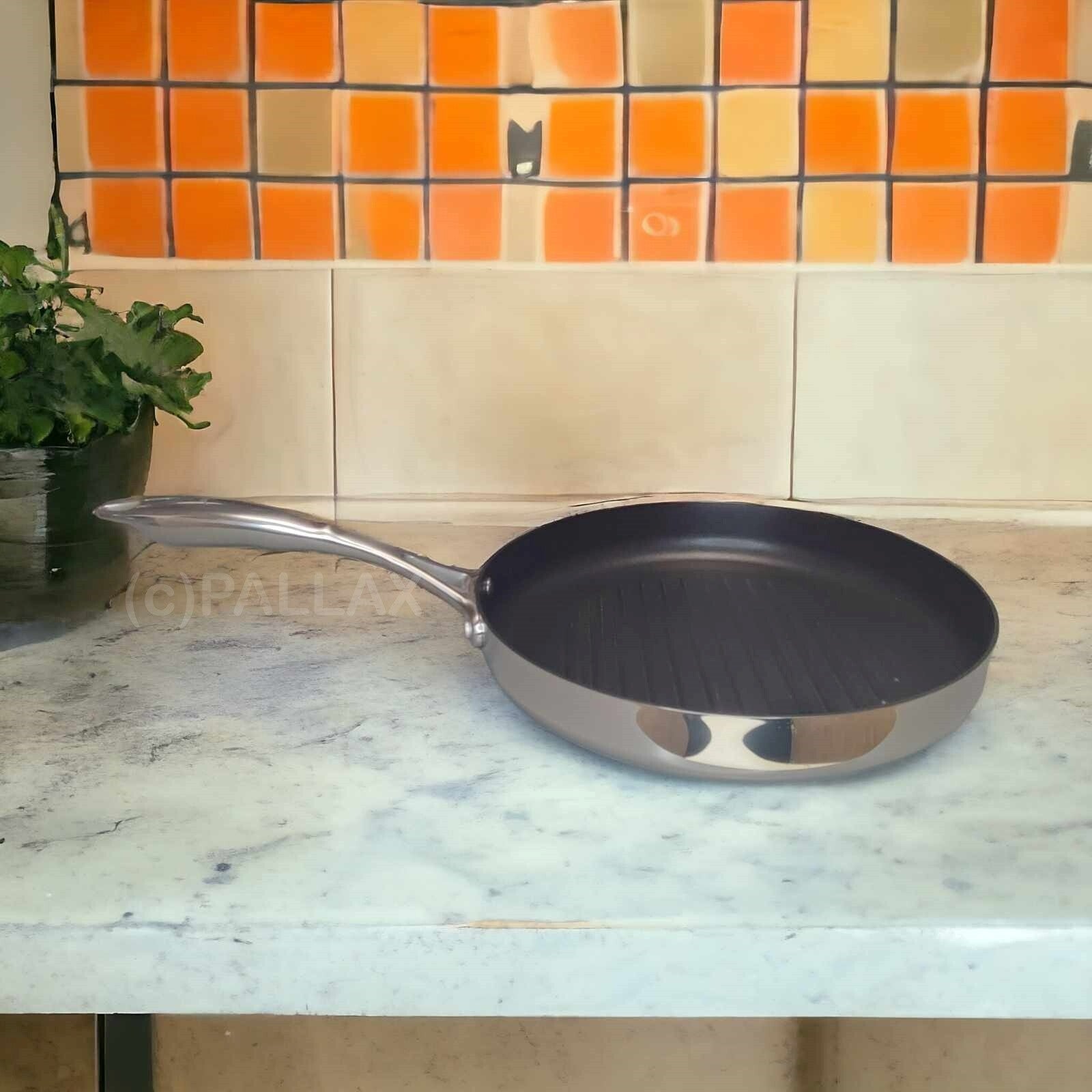 TUPPERWARE CHEF-SERIE GRILLPFANNE Ø 30,5 CM EDELSTAHL SONDERMODELL