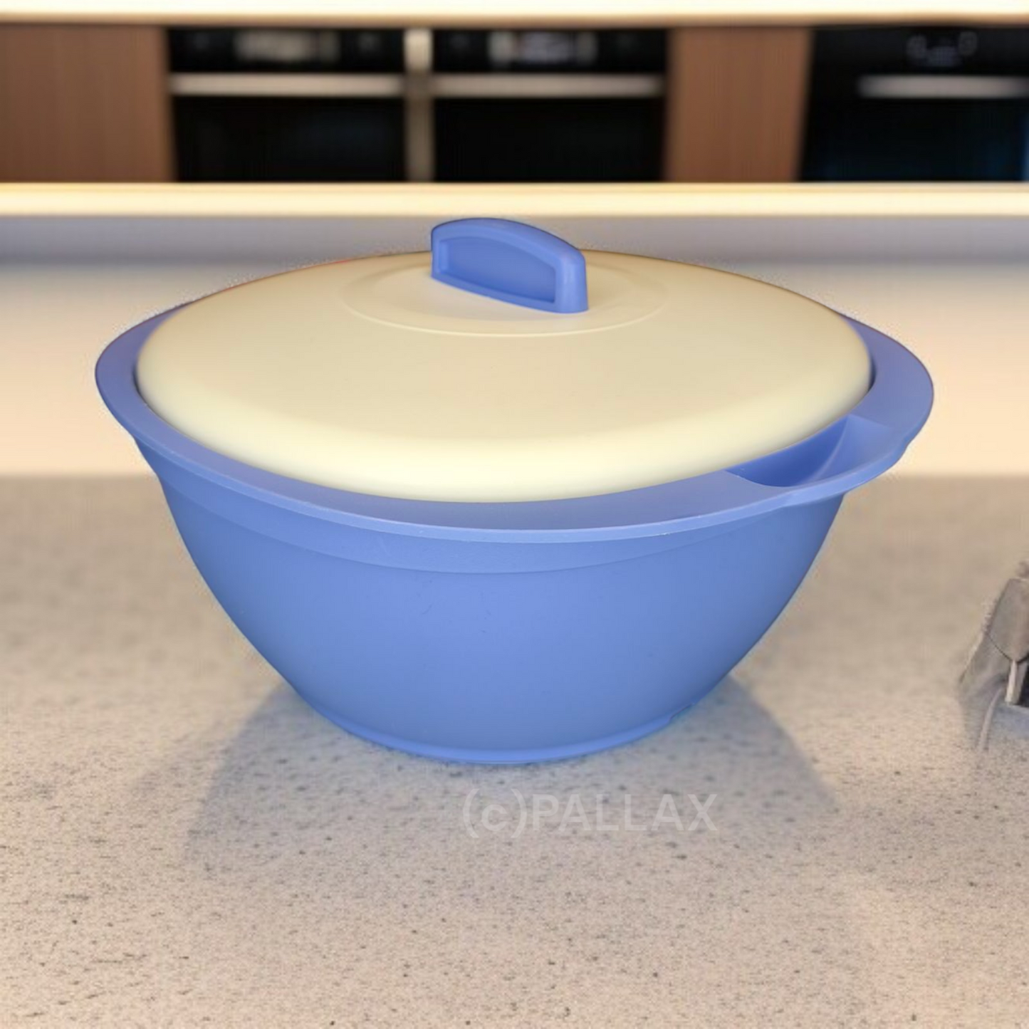 TUPPERWARE THERMO-TERRINE 1,8 L BLAU WEISS THERMOSCHÜSSEL SONDERMODELL