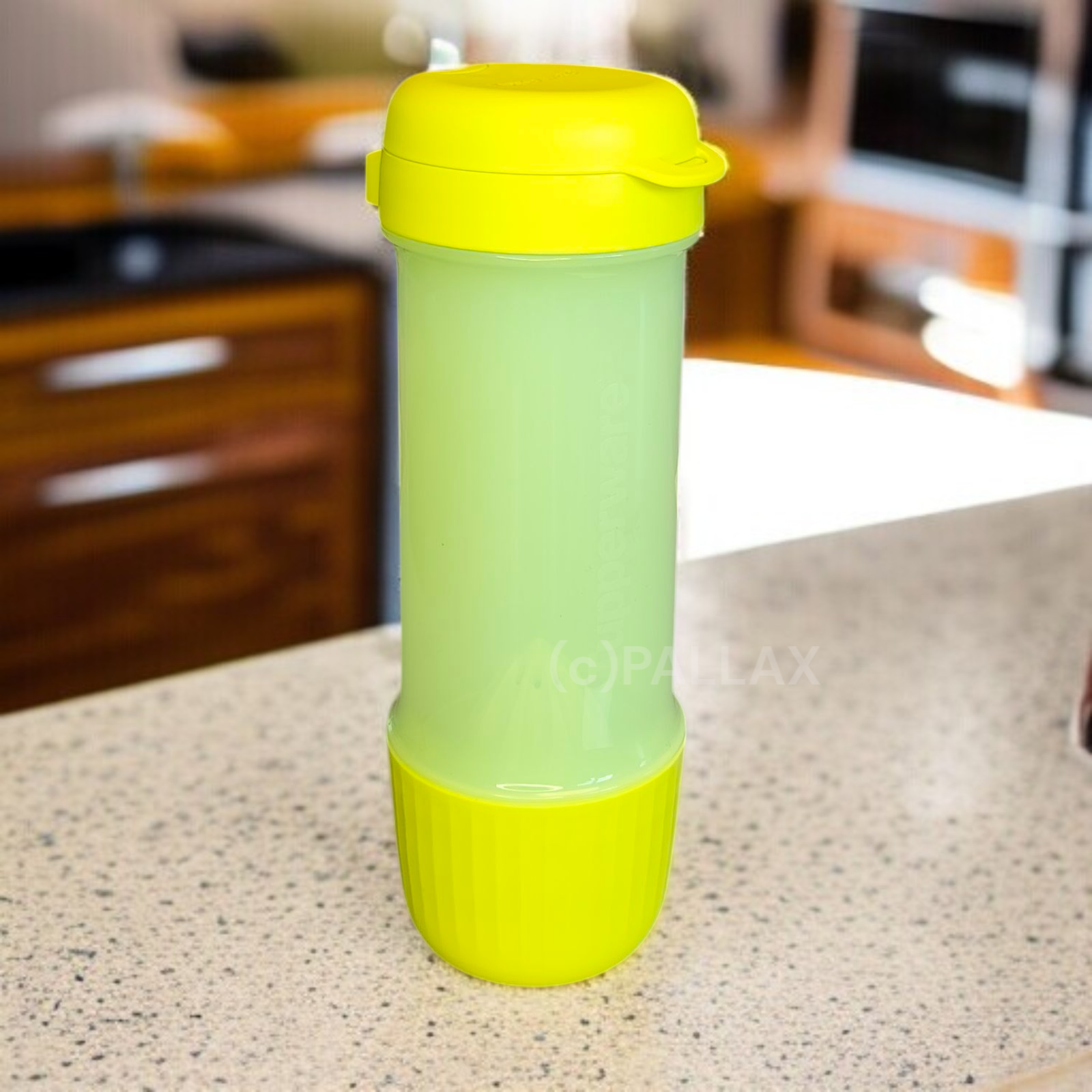 TUPPERWARE ECO WASSERPLUS TRINKFLASCHE 750 ML HELLGRÜN MIT ZITRUSPRESSE