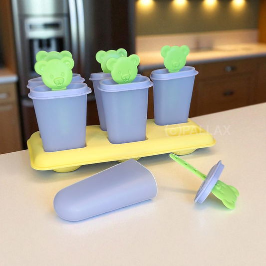 TUPPERWARE D06 TIWI EISBECHER-SET (6 STÜCK) LILA GELB 6x 50 ML