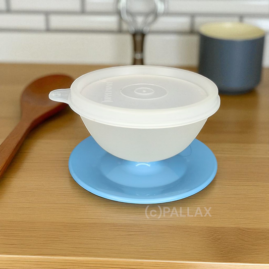 TUPPERWARE VINTAGE DESSERT-SCHÄLCHEN 200 ML MIT DECKEL HELLBLAU