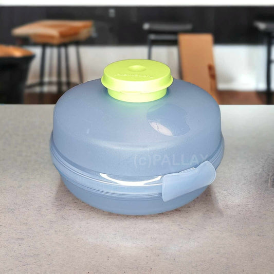 TUPPERWARE SANDWICHER HELLBLAU GRÜN BROTDOSE MIT DIP-SCHÜSSEL SONDERMODELL