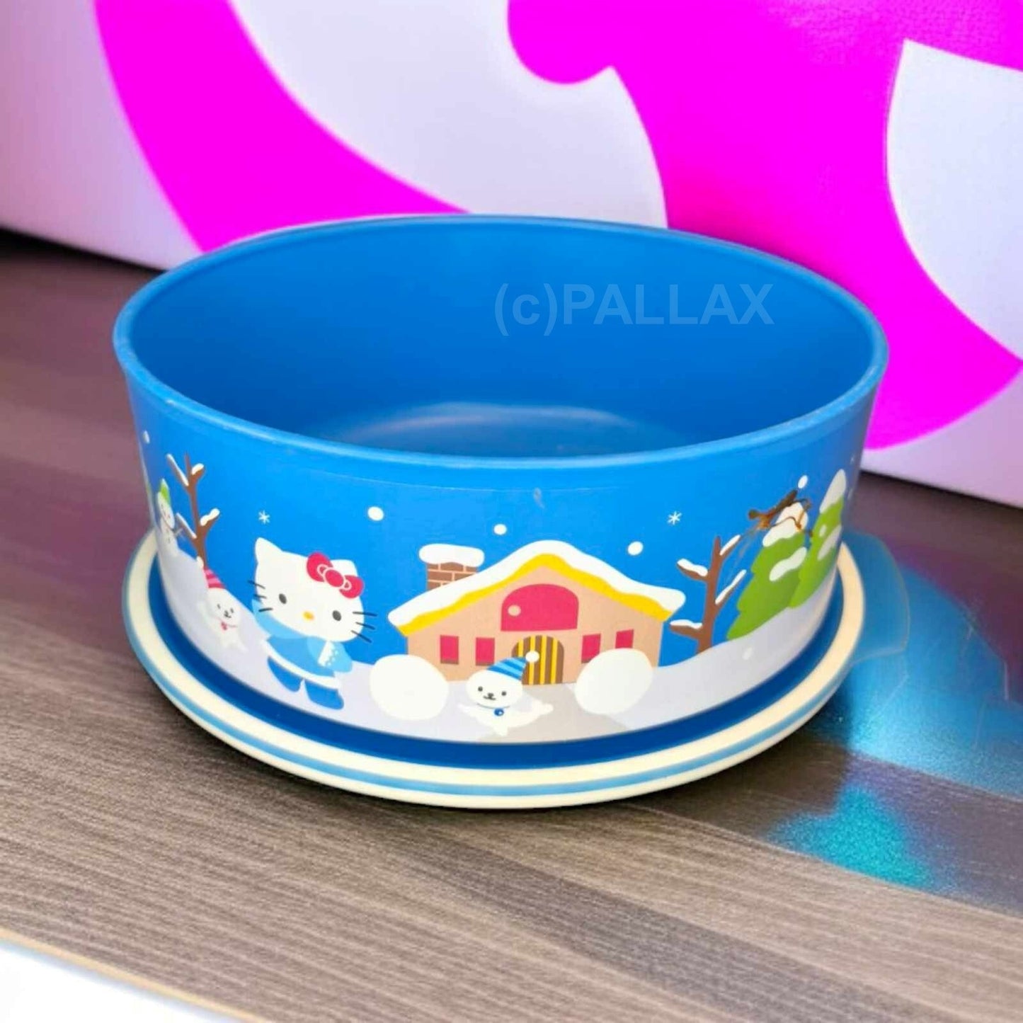TUPPERWARE A195 QUADRO-RUNDE 1,5 L BLAU MOTIV HELLO KITTY VORRATSDOSE
