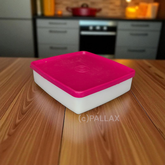 TUPPERWARE A45 MINI-BOX BROMBEER-ROT WEISS  VORRATSDOSE