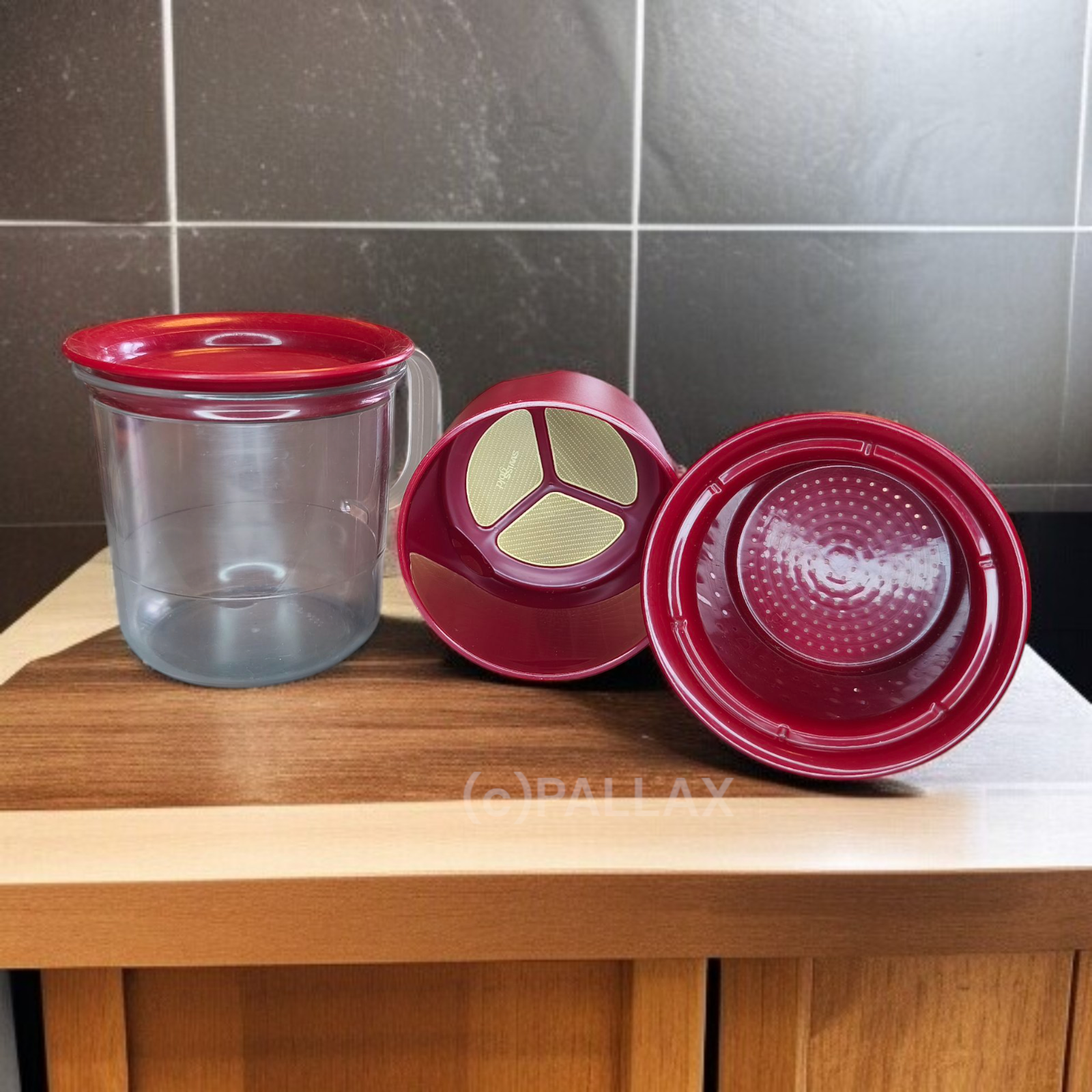 TUPPERWARE C09 ARO-MAX KAFFEE-BEREITER TEE-BEREITER 350 ML ROT