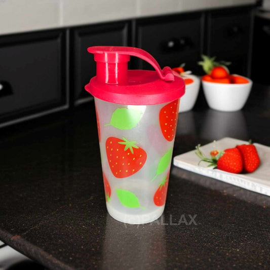 TUPPERWARE TRINKBECHER 330 ML ROT MOTIV ERDBEEREN SONDERMODELL