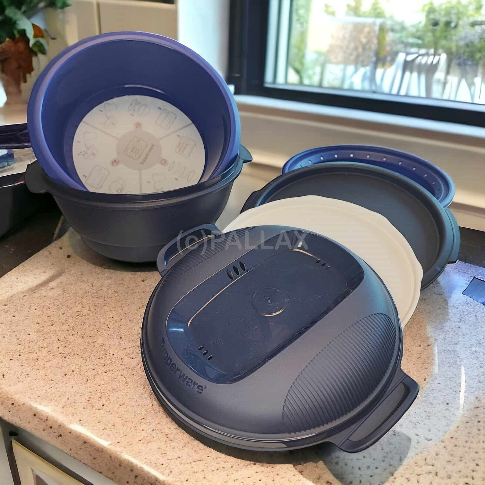 TUPPERWARE I105 MICRO-COMBI-GOURMET 3,0 L MIKROWELLE DÄMPFEN REIS PASTA BLAU