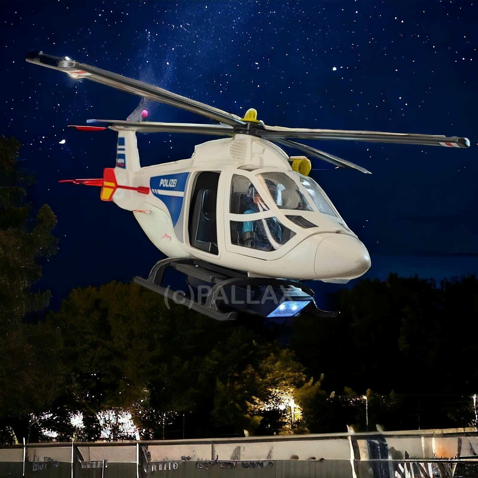 PLAYMOBIL 6874 POLIZEI-HELIKOPTER MIT LED SUCHSCHEINWERFER / 2016