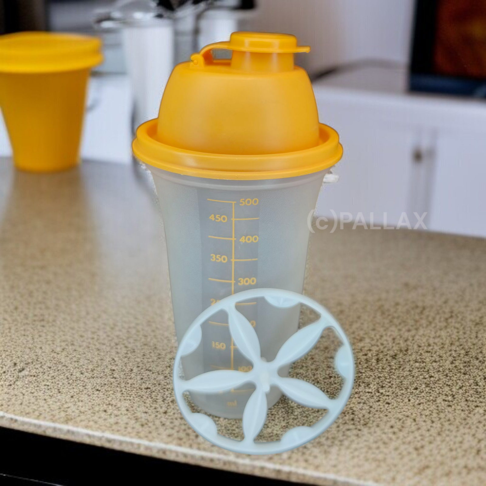 TUPPERWARE D10 MIX-FIX 500 ML SONNEN-GELB SHAKER SCHÜTTELBECHER MIX-BECHER