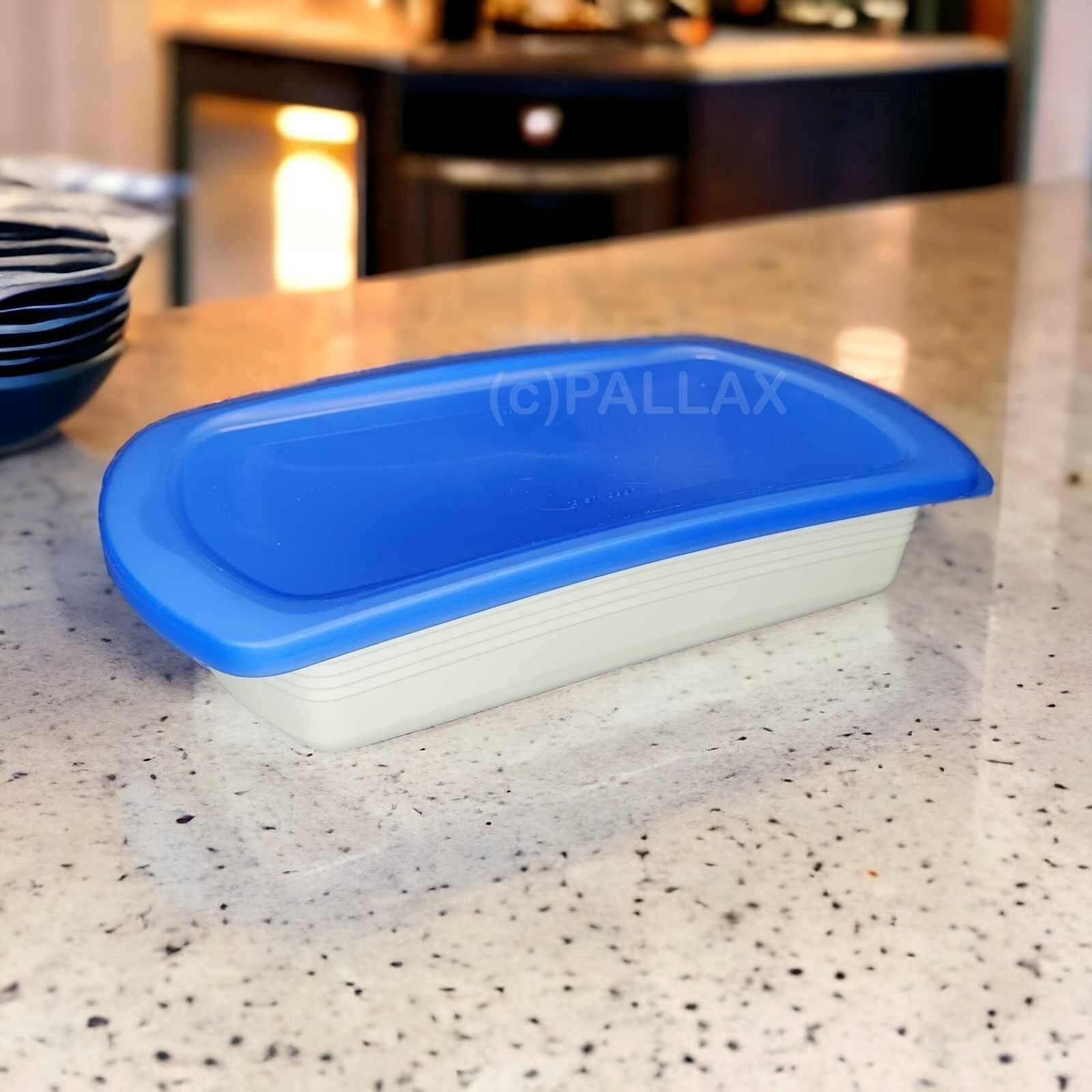 TUPPERWARE U12 FOUR SEASONS LUNCHBOX 1,0 L BLAU WEISS BROTDOSE