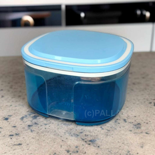 TUPPERWARE A34 SKYLINE 700 ML BLAU TRANSPARENT KAFFEE-DOSE VORRATSDOSE