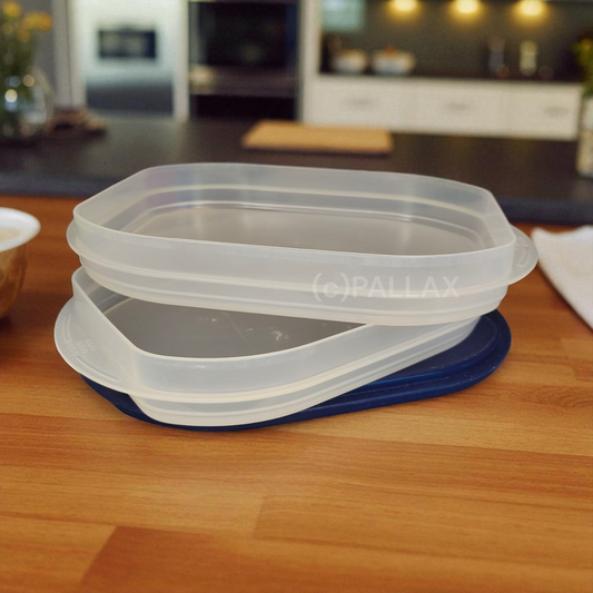 TUPPERWARE A19 FRISCHE-KABINETT 2x  700 ML INDIGO KÜHLSCHRANK VORRATSDOSE