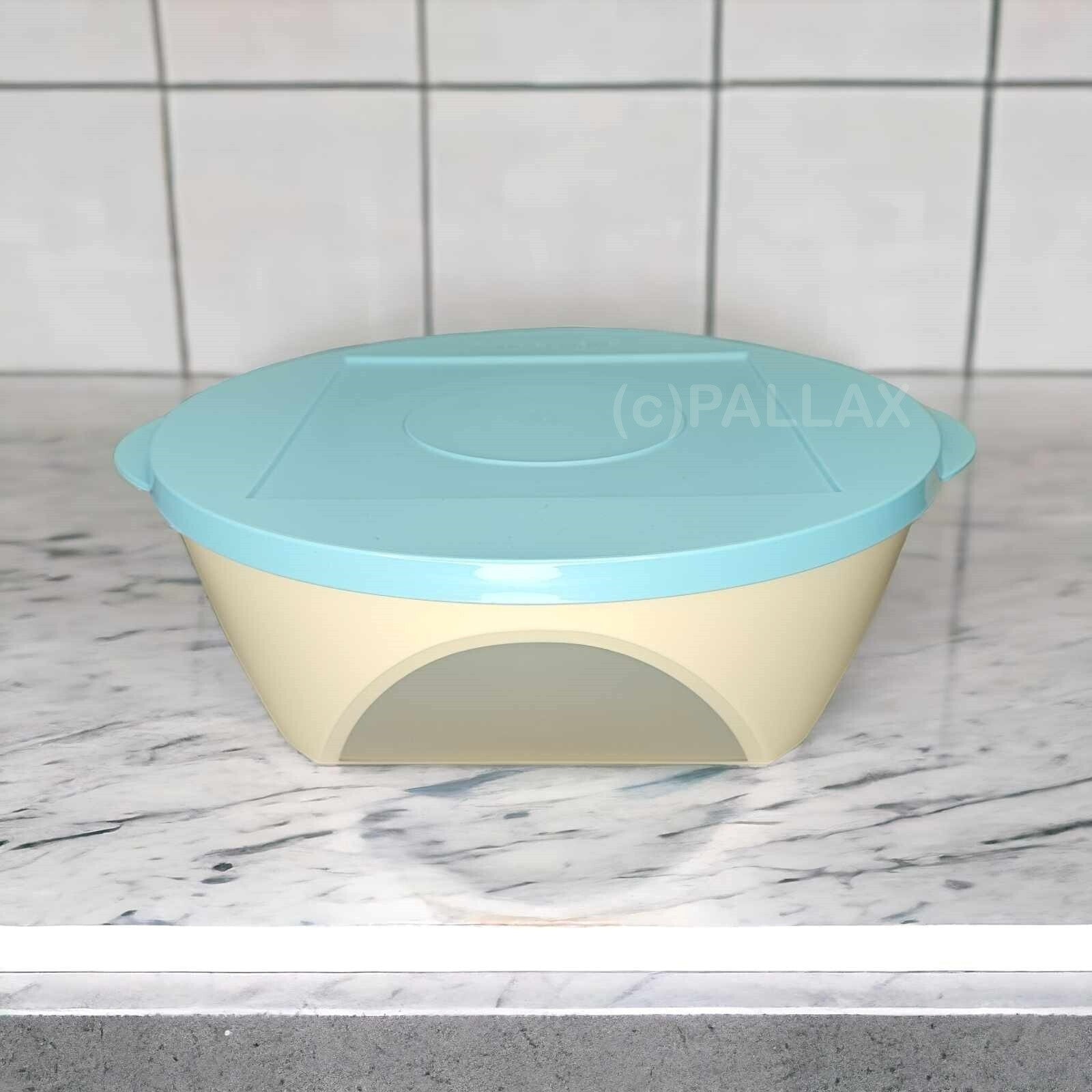TUPPERWARE C142 MEDITERRANO SCHÜSSEL 2,5 L WEISS HELLBLAU