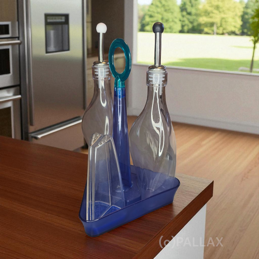 TUPPERWARE S408 ELEGANZIA FEINSCHMECKER BLAU ESSIG ÖL SALZ PFEFFER