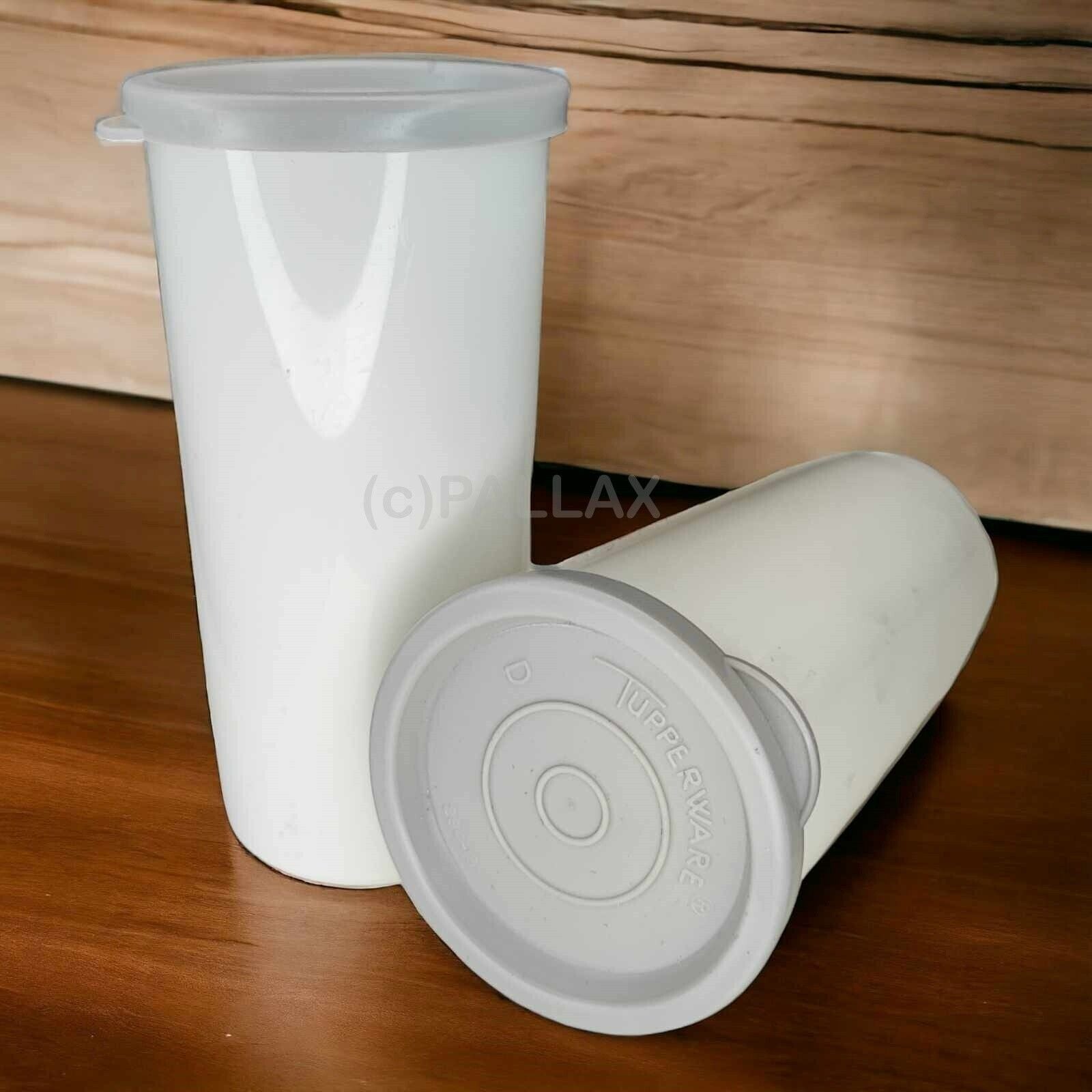 TUPPERWARE C08 BECHER-SATZ 2x 170 ML WEISS GRAU VORRATSDOSE