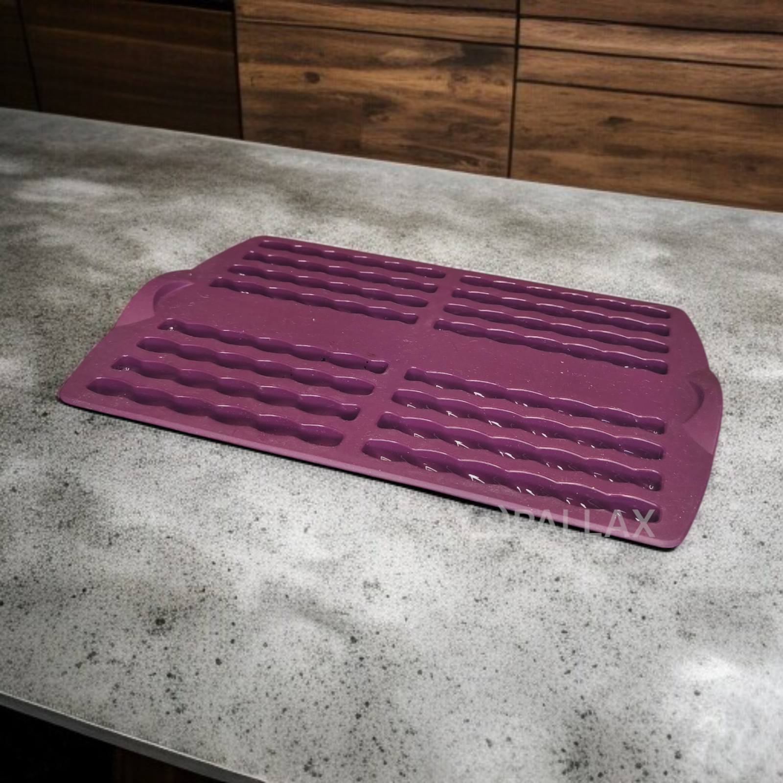 TUPPERWARE H53 SILIKONFORM STÄBCHEN LILA BACKFORM