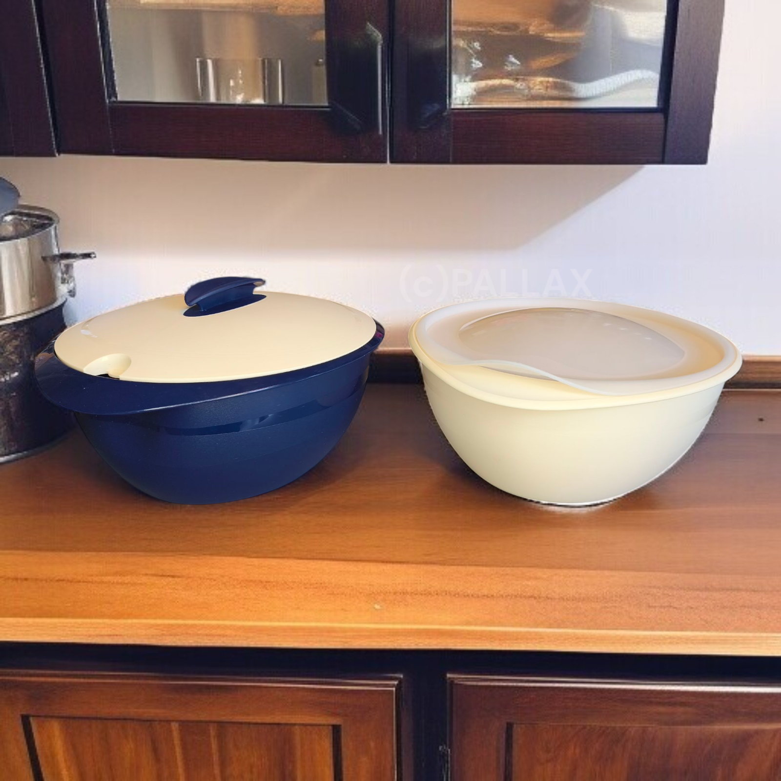 TUPPERWARE C132 THERMO-DUO 2,5 L + 3,1 L INDIGO THERMO-SCHÜSSEL