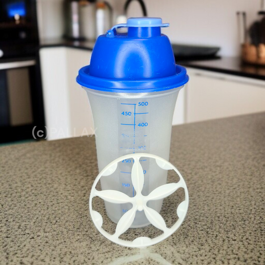 TUPPERWARE D10 MIX-FIX 500 ML BLAU SHAKER SCHÜTTELBECHER MIX-BECHER