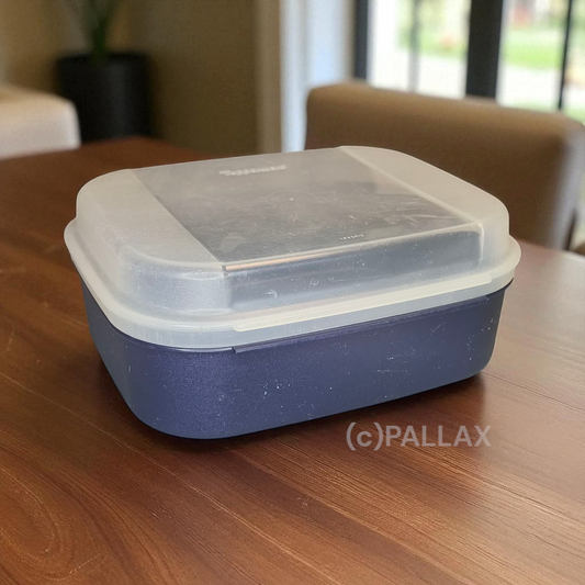 TUPPERWARE A02 NASCHKÄTZCHEN 1,7 L INDIGO BROTDOSE VESPERBOX