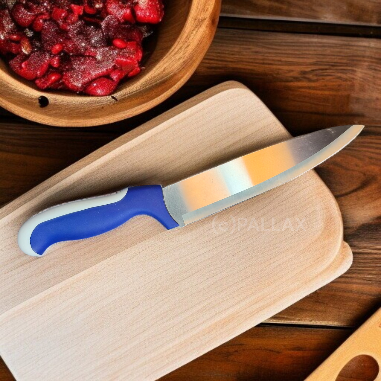 TUPPERWARE D87 ERGONOMIC KOCHMESSER BLAU WEISS