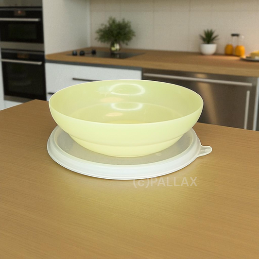 TUPPERWARE B04 SERVIERSCHALE MIT DECKEL 400 ML PASTELL-GELB