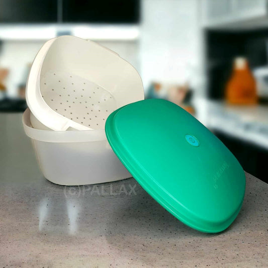 TUPPERWARE C37 SIEB-SERVIERER GRÜN  REIS KOCHEN ÜBERBRÜHEN AUFKOCHEN