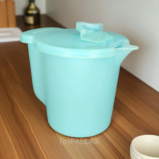 TUPPERWARE C19 MILCHKÄNNCHEN 350 ML TÜRKIS TRANSPARENT VINTAGE