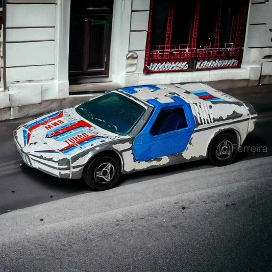 MAJORETTE TURBO BMW #217 WEISS BLAU 1/60