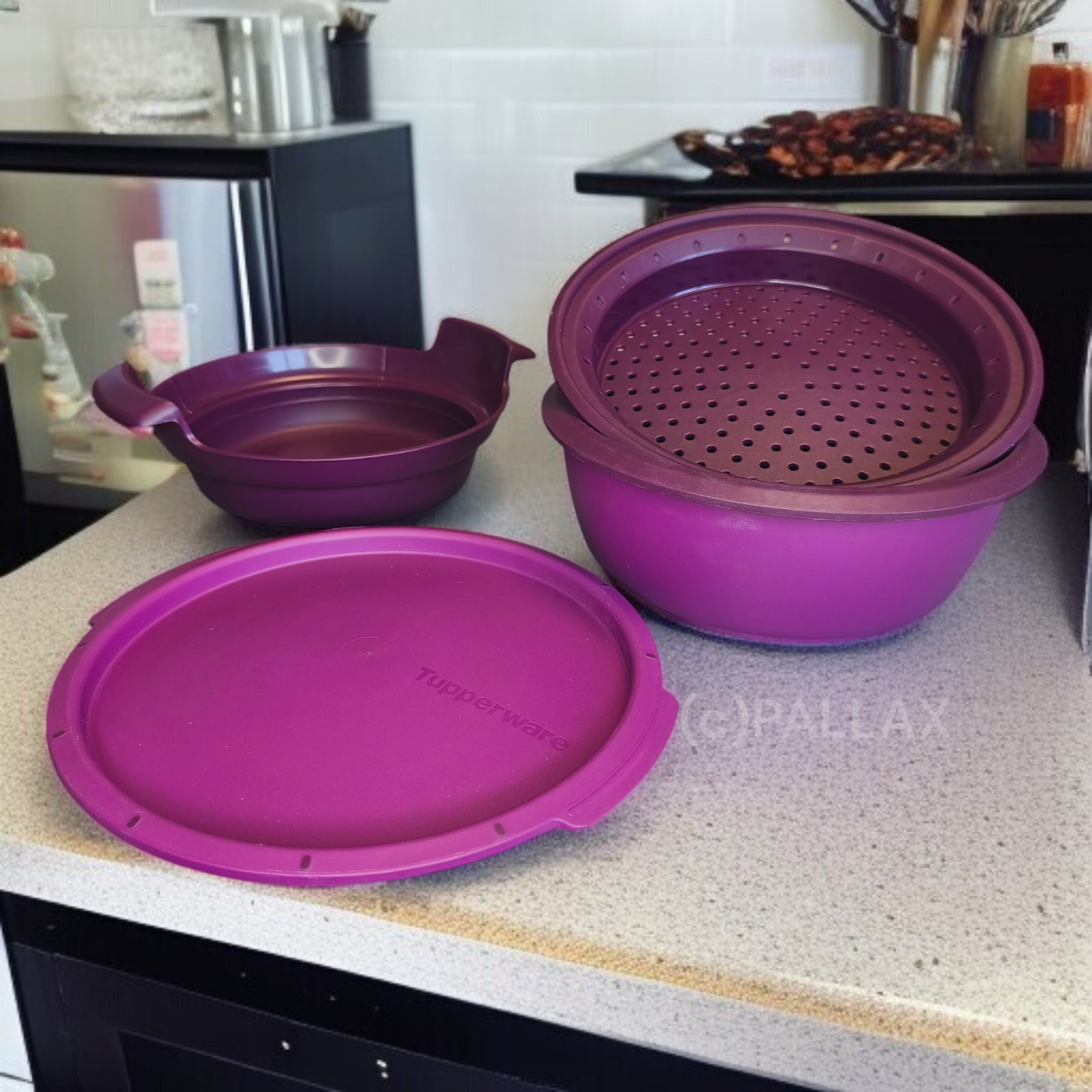 TUPPERWARE I101 MICRO-GOURMET DAMPFGARER MIKROWELLE  LILA