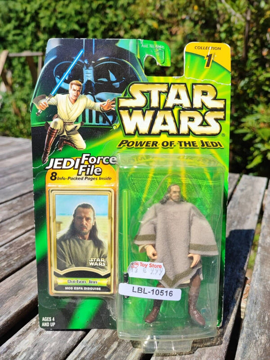 AUSPACKER - STAR WARS POWER OF THE JEDI - QUI-GON JINN MOC / HASBRO 2000