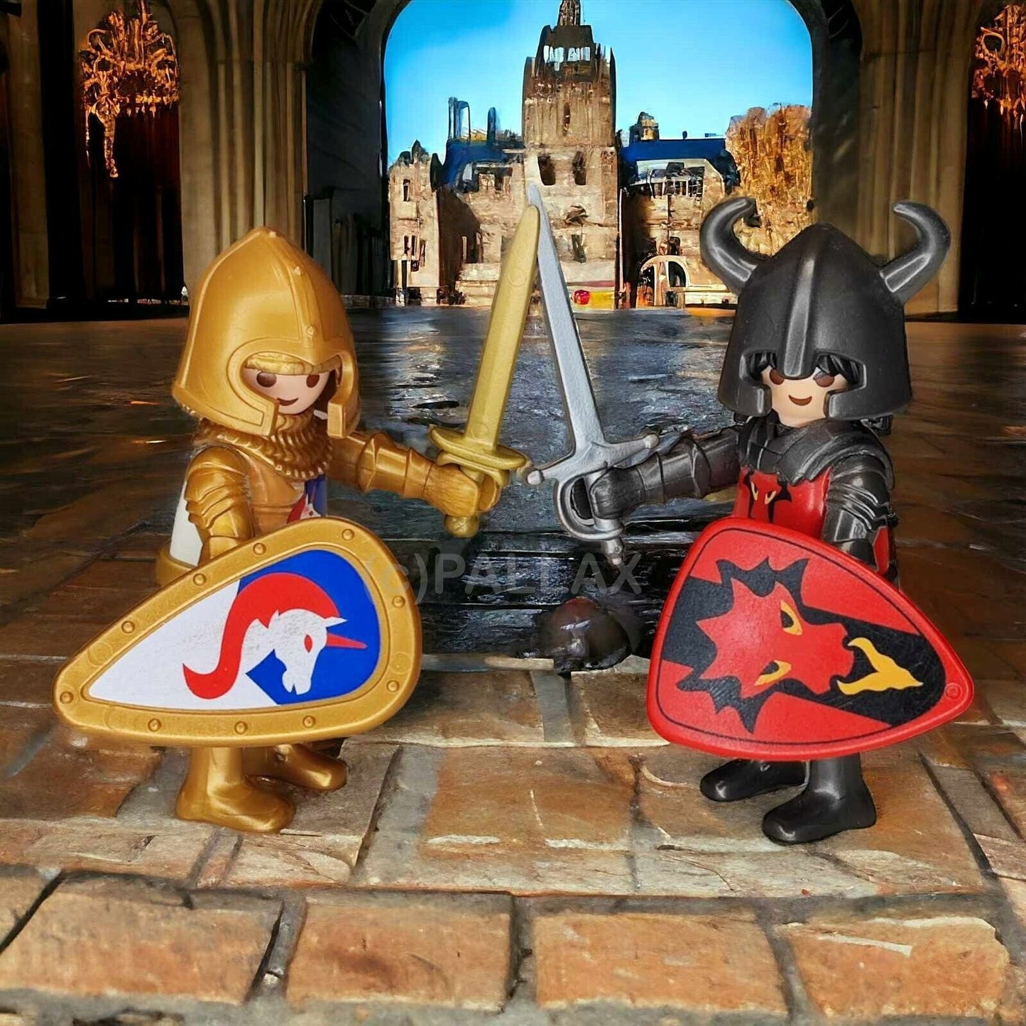 PLAYMOBIL 5815 EINHORN- UND DRACHEN-RITTER RITTERBURG MITTELALTER / 2008