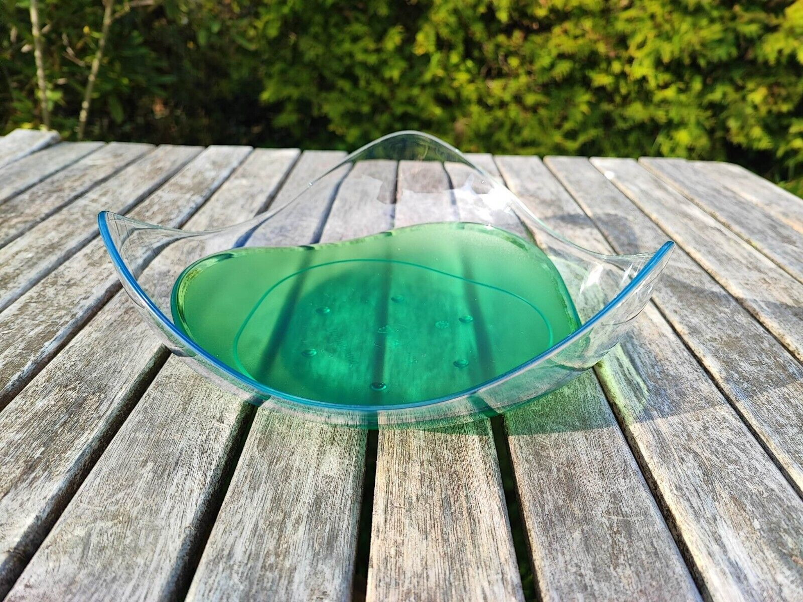 TUPPERWARE C117 ELEGANZIA SERVIERSCHALE GRÜN TRANSPARENT