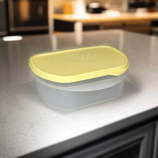 TUPPERWARE A22 FRISCHE-KABINETT HALB 650 ML GELB KÜHLSCHRANK VORRATSDOSE
