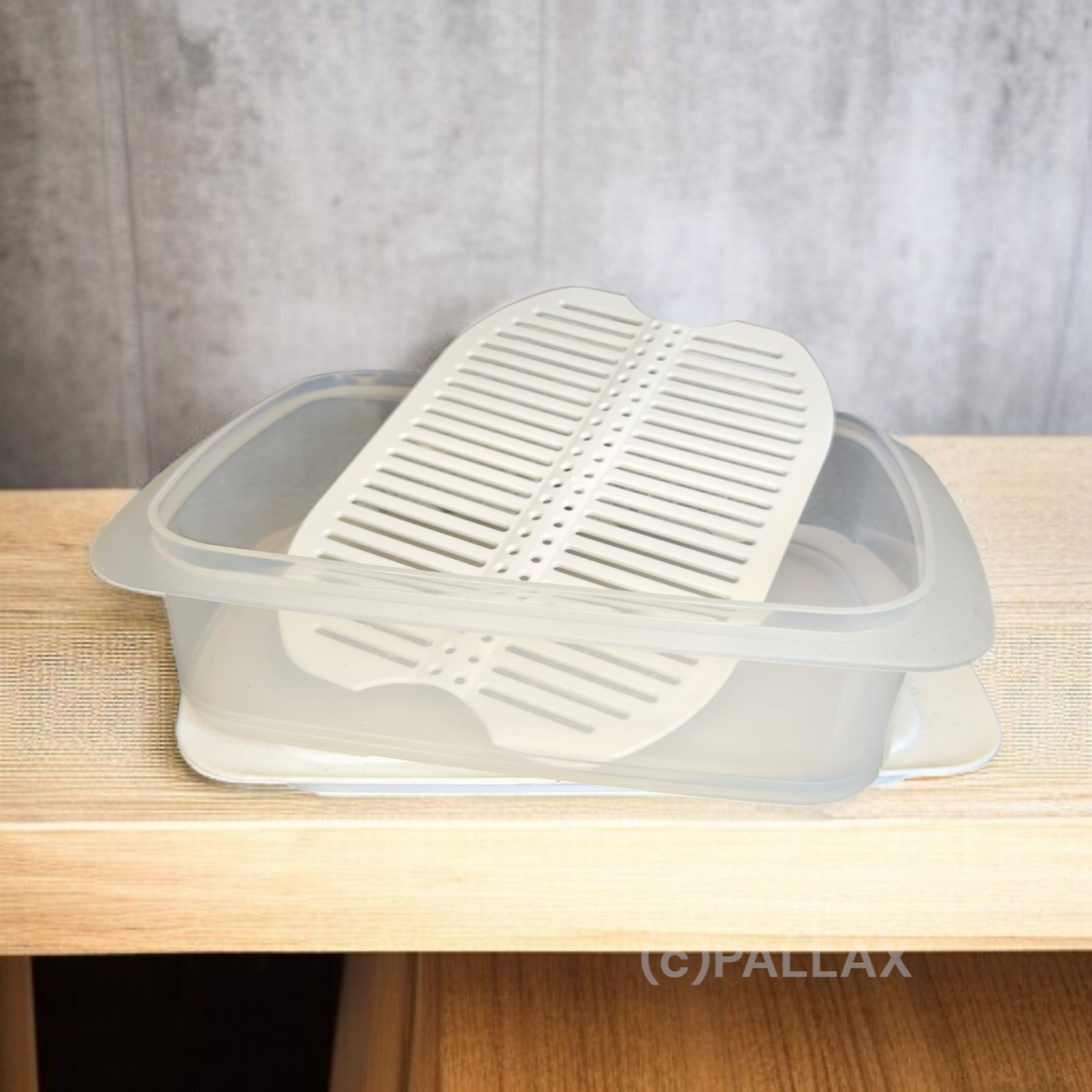 TUPPERWARE COOL `N FRESH BEHÄLTER 1,5 L + FRISCHEGITTER  WEISS KÜHLSCHRANK