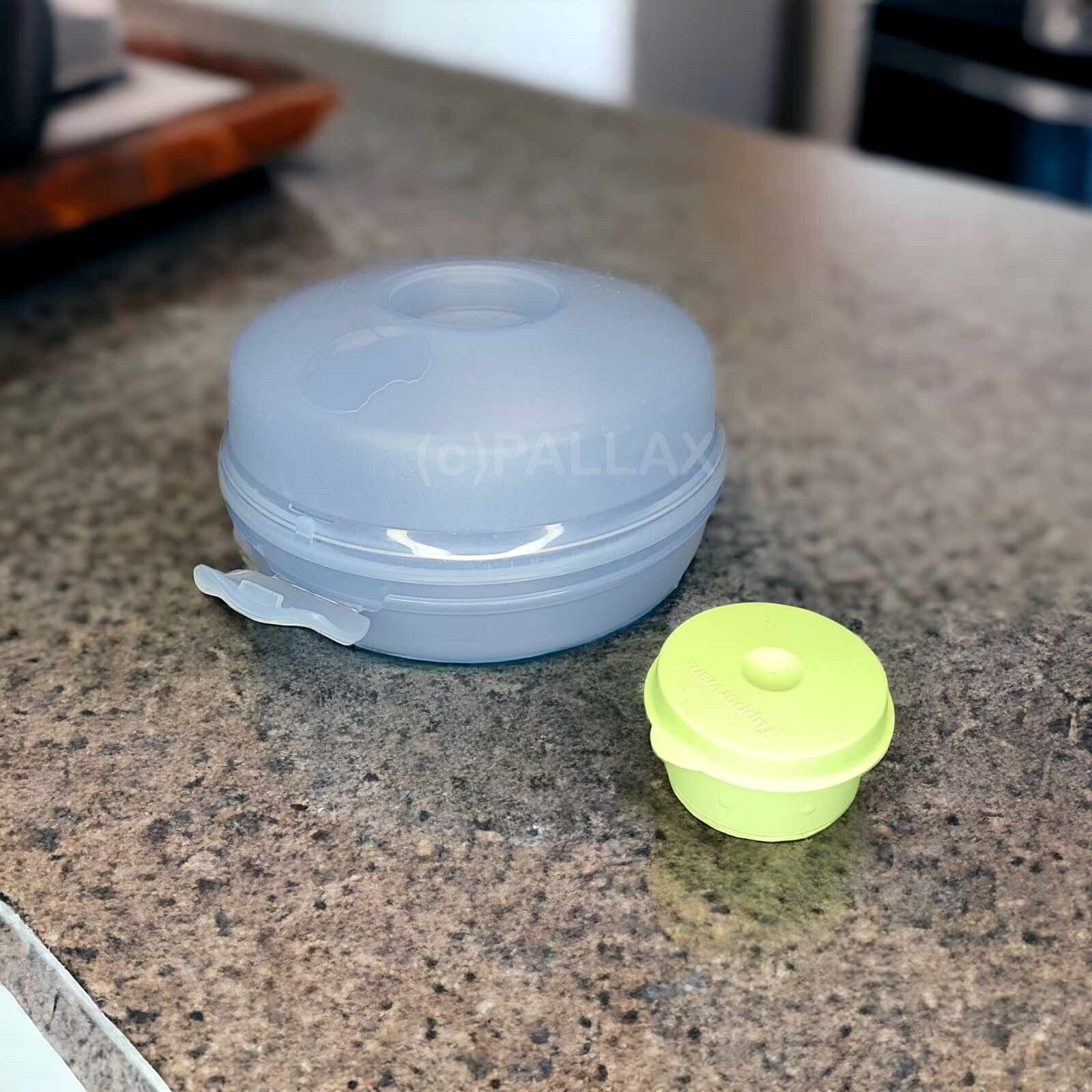 TUPPERWARE SANDWICHER HELLBLAU GRÜN BROTDOSE MIT DIP-SCHÜSSEL SONDERMODELL