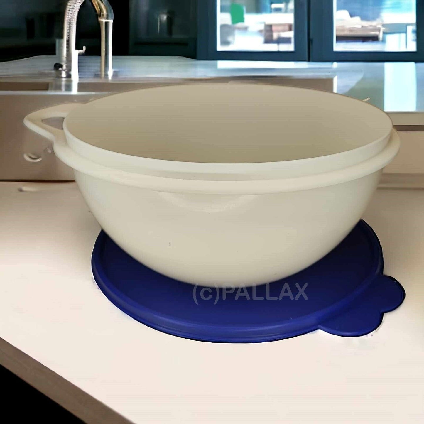 TUPPERWARE B03 MINI-MAX BACKSCHÜSSEL 2,75 L BLAU WEISS