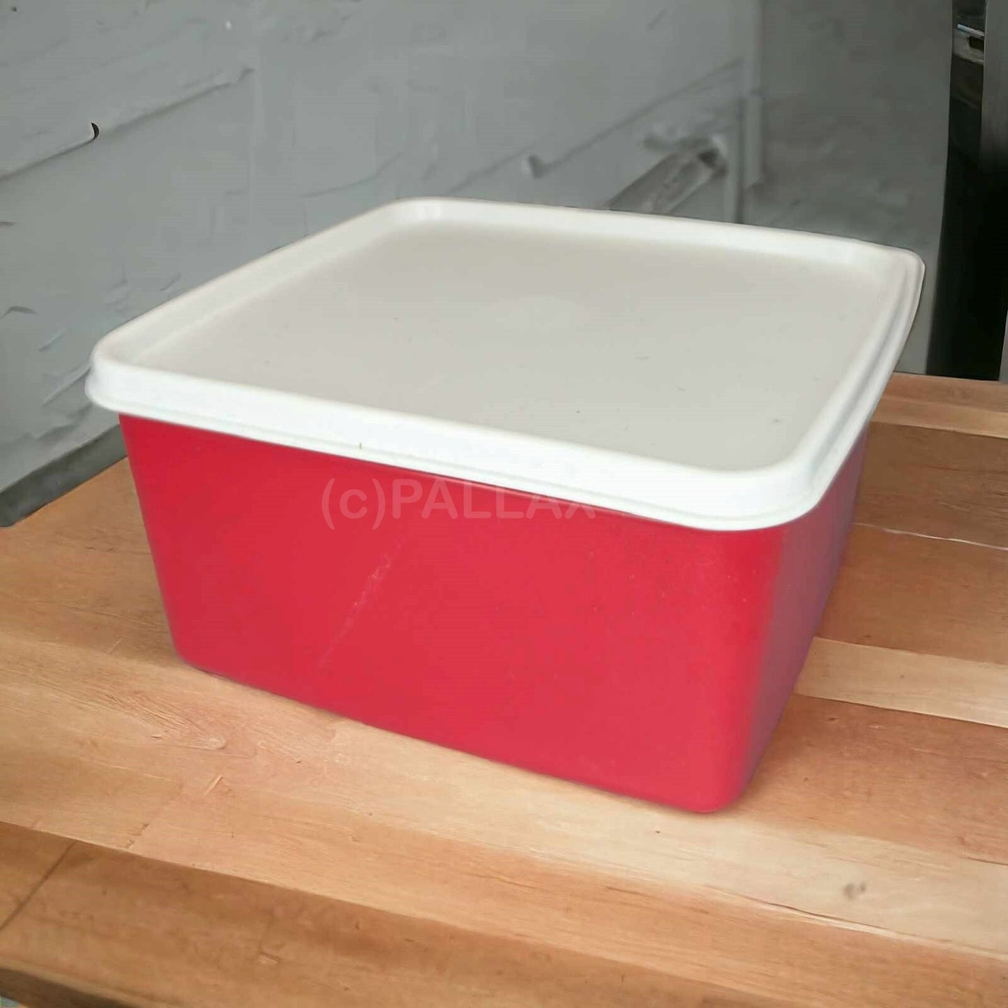 TUPPERWARE A272 BASIC LINE 1,2 L ROT WEISS VORRATSBEHÄLTER