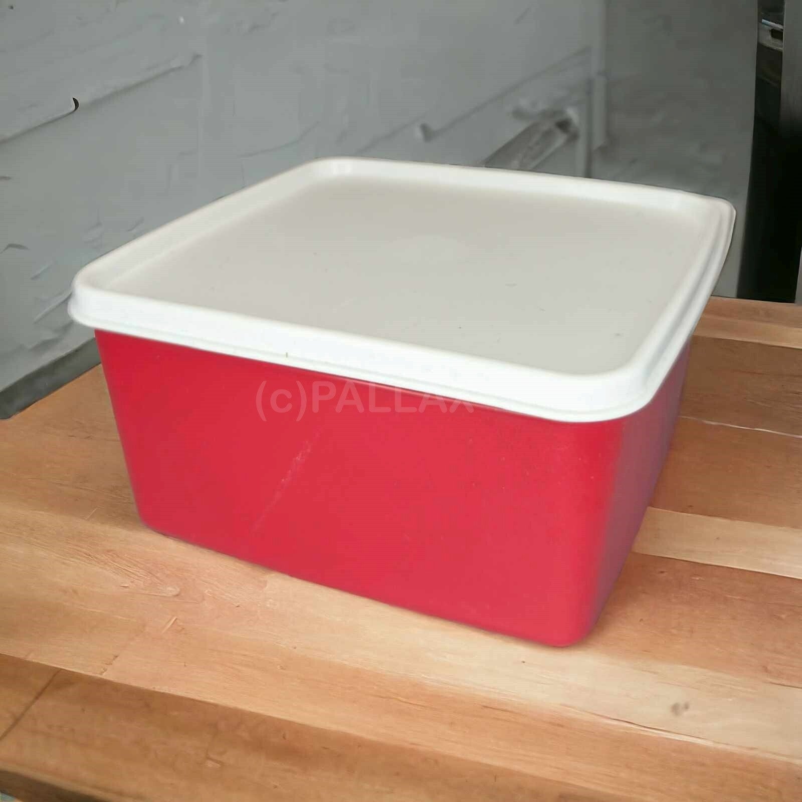 TUPPERWARE A272 BASIC LINE 1,2 L ROT WEISS VORRATSBEHÄLTER