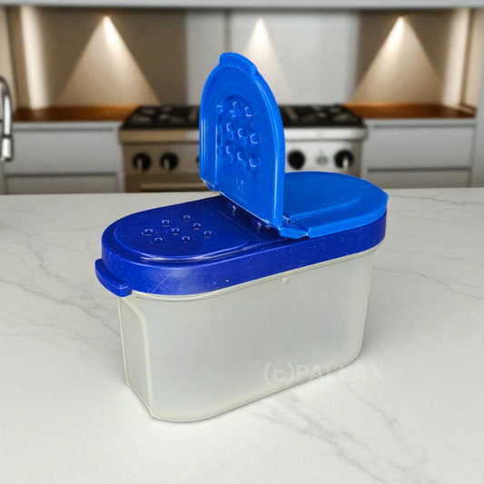 TUPPERWARE A90 GEWÜRZ-ZWERG 120 ML BLAU GEWÜRZ-STREUER  SALZ PFEFFER