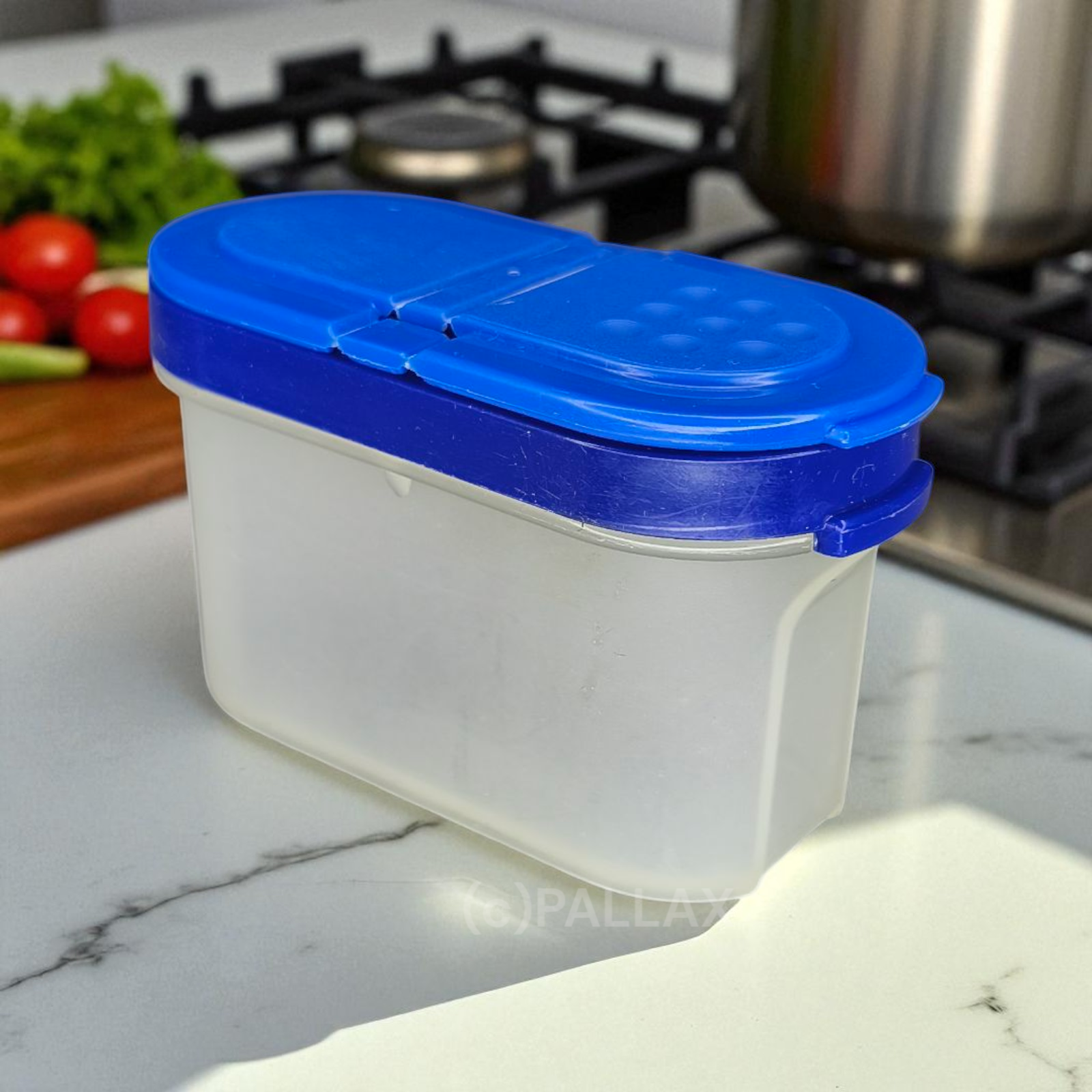 TUPPERWARE A90 GEWÜRZ-ZWERG 120 ML BLAU GEWÜRZ-STREUER  SALZ PFEFFER