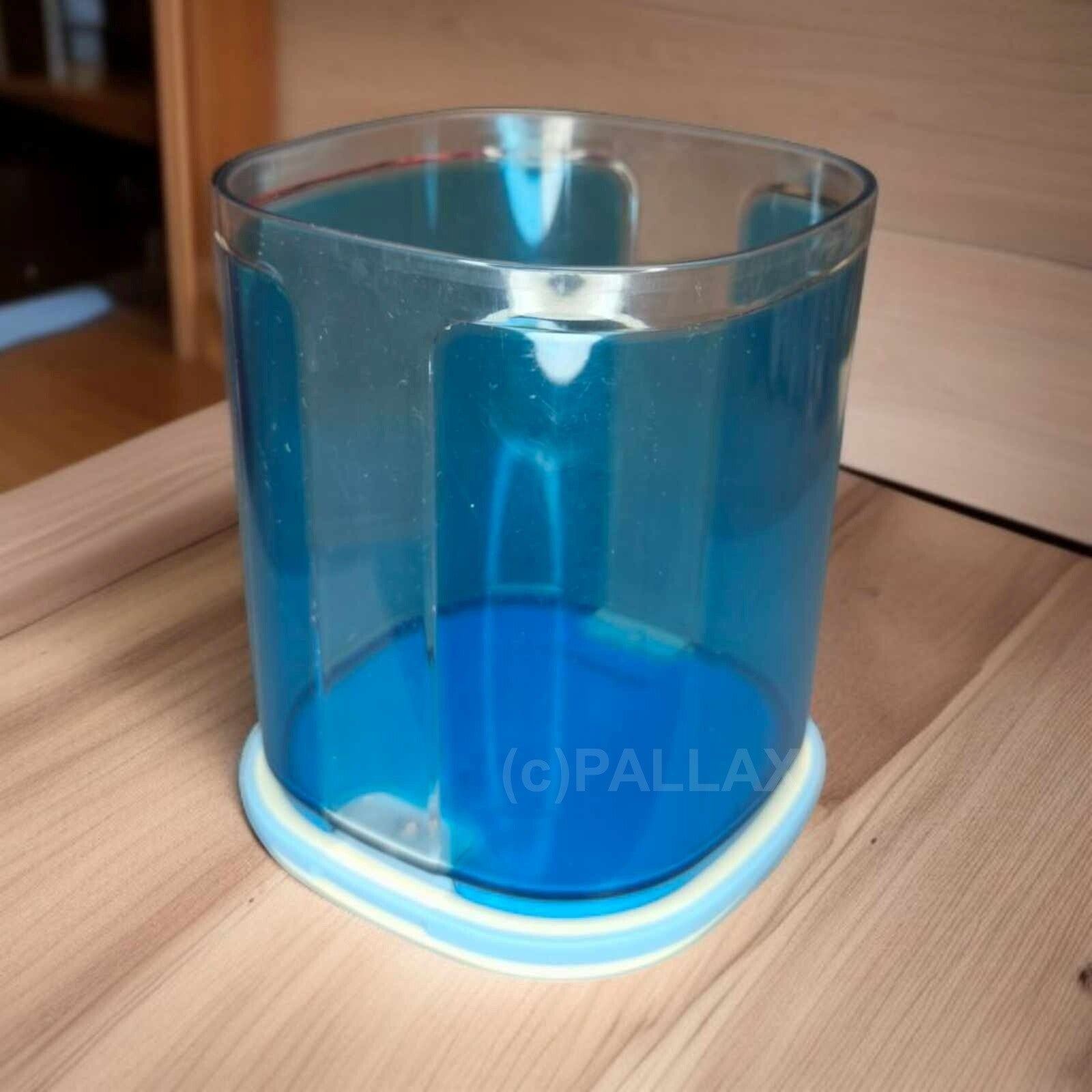 TUPPERWARE A35 SKYLINE 1,5 L BLAU TRANSPARENT KAFFEE-DOSE VORRATSDOSE