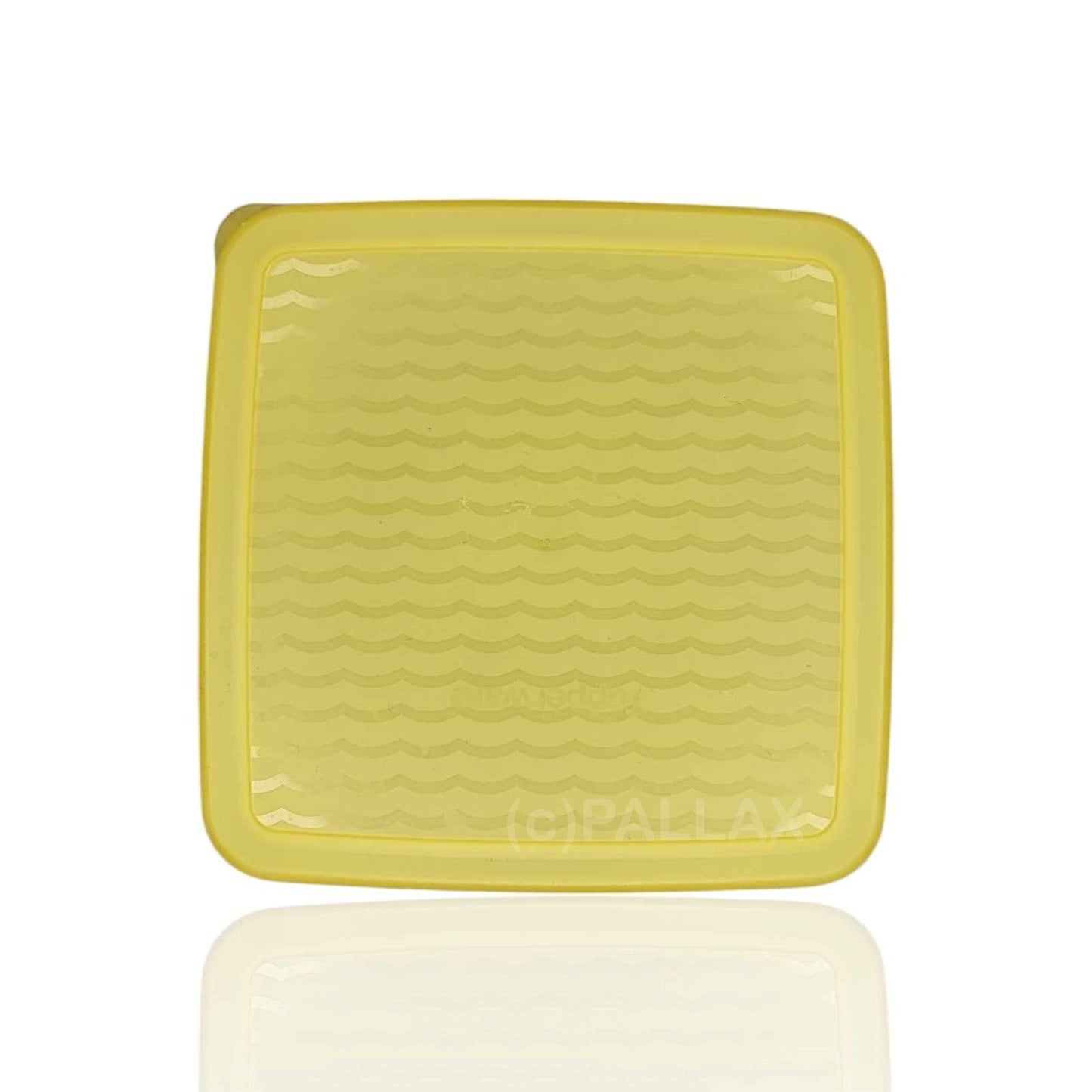 TUPPERWARE ERSATZTEIL PRIMA-KLIMA-DECKEL GELB TRANSPARENT 15,2 x 15,2 CM  A110