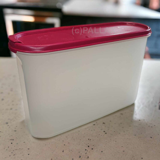 TUPPERWARE A97 SUPER-EIDGENOSSE 2,9 L MIT SCHÜTTKLAPPE BROMBEER-ROT VORRATSDOSE