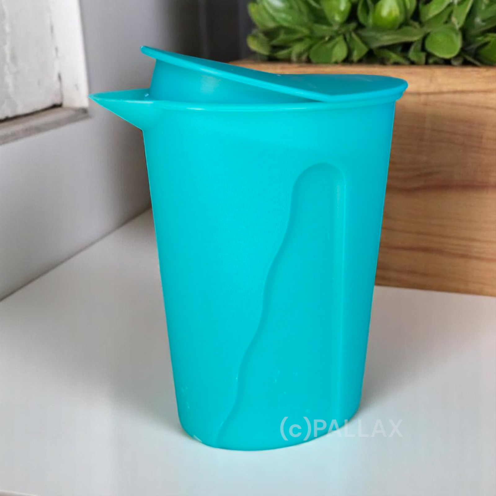 TUPPERWARE J14 JUNGE WELLE KANNE 1,0 L TÜRKIS SAFTKANNE MILCHKANNE