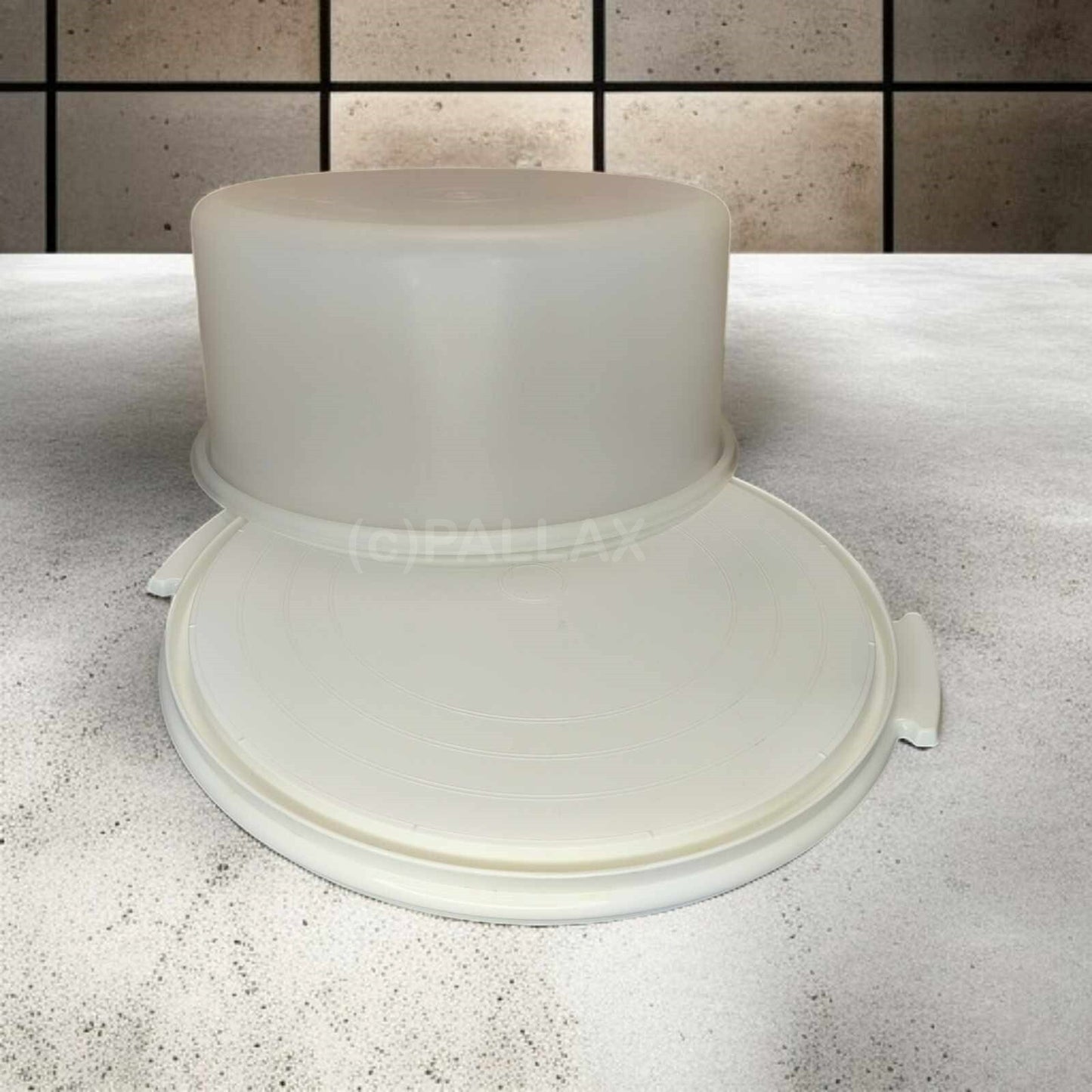 TUPPERWARE A44 KONDITOR WEISS GROSSER TORTENBEHÄLTER MIT GRIFF